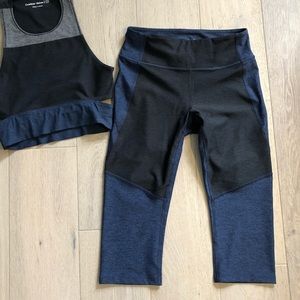 Outdoor Voices Two Tone Colorblock Leggings Sz S